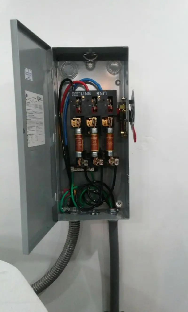 Three-phase disconnect switch installed for Electrical Wiring & Rewiring in Wendell